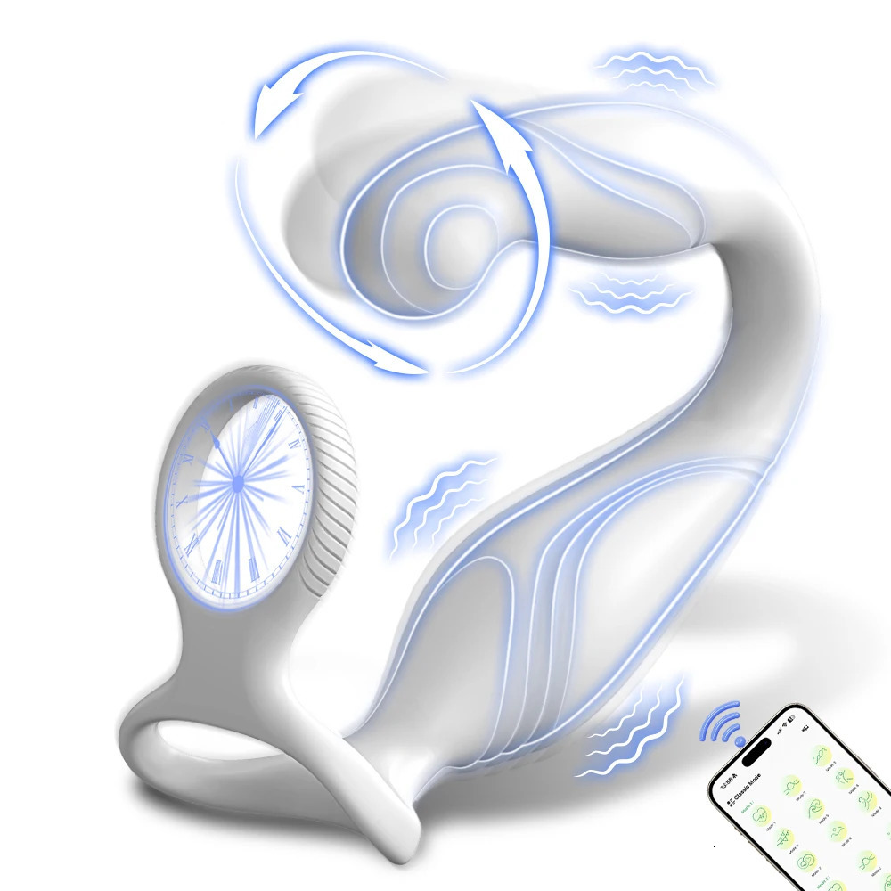 Male Sex Toys Rotating Anal Vibrator Prostate Massager Dual Penis Ring Cock Rings Anal Butt Plug Vibrators Anal Toys for Men 18 251129