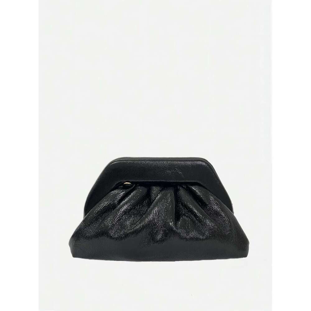 Women's High-End PU Solid Handbag, Lined With A Random Color Lightweight Dinner Bag, Suitable For Dinners, Weddings, And P