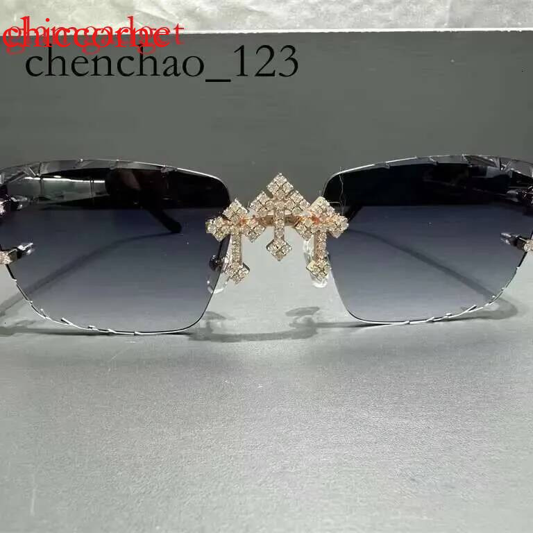 Factory Rectangle Glasses Sun Frame Women Men Sunglasses Moissanite Dia SunglassMoissanite glasses