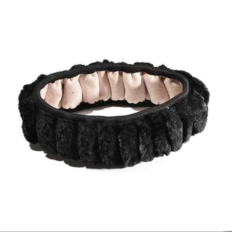 Soft plush spring steering wheel cover kit with gear lever and handbrake wool cover winter warming accessories H25430
