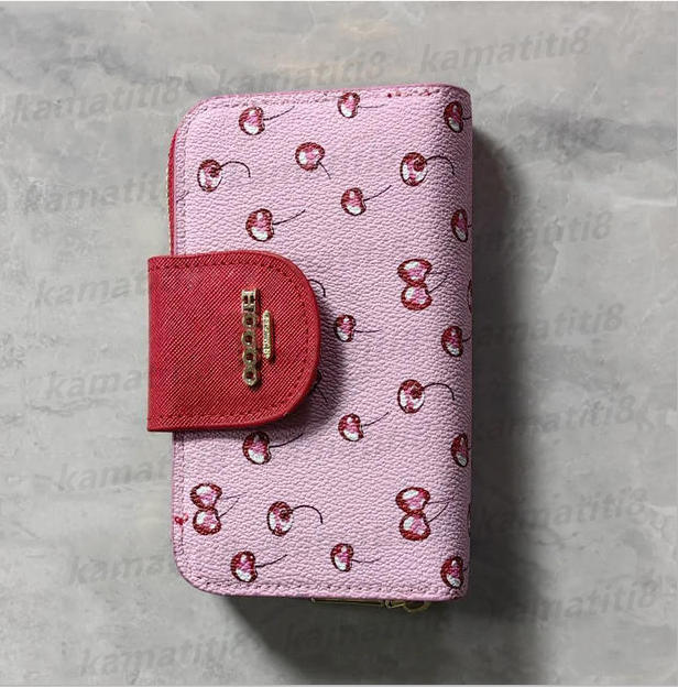 cherry womens designer wallet long women designer wallet woman high quality luxury wallets designers for women small zippy card holder purse