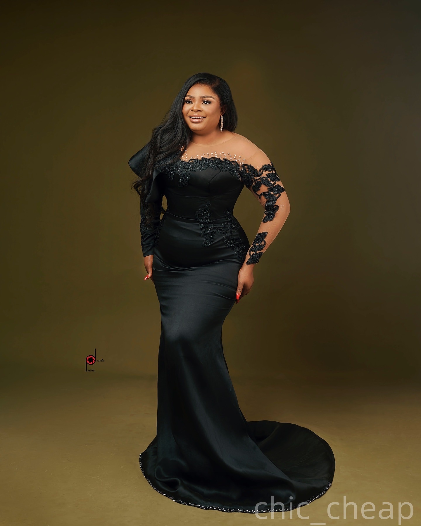 Mermaid Black Plus Size Prom Dresses 2025 Lace Crystals Satin Elegant Evening Formal Party Second Birthday Engagement Gowns Dress For Special Occasion