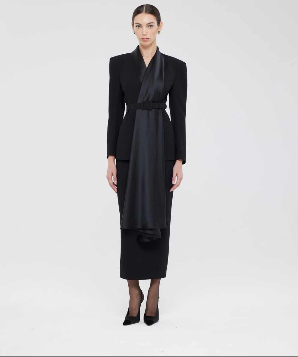 Fashion Show Women Dress Suits 2 Pieces High Neck Neck Ladies Wear Blazer Prom Birthday Party Customized Jacket Sets
