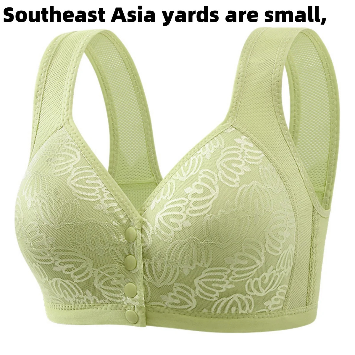 Large size front button sexy push up womens adjustable thin cup breathable and comfortable middleaged elderly mother underwear 250430