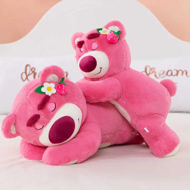 Disney Cute Party Strawberry Bear Plush Toy Cartoon Animation Stuffed Plush Doll Valentines Day Gift for Girlfriend Birthday W250430