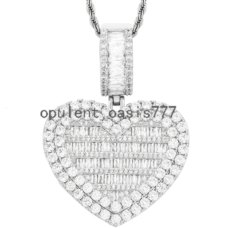Fashion Gold Plated Openable Custom Photo Pendant Memory Jewelry Bling Love Heart Shape Chain Necklace for Men Women