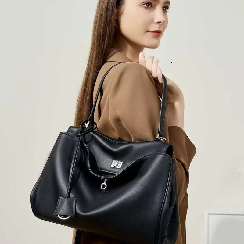 Cowhide designer New Retro tote bag Shoulder Cross Casual Commuter Kelly Women's ita high end Bag new in y2k Female