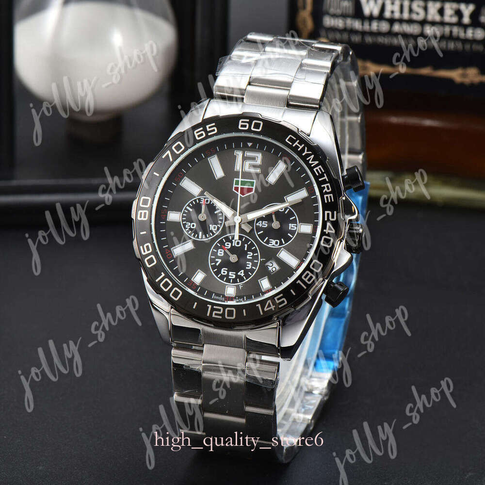High Quality Tagity Huer Watch Senna F1 Monacoly Chronograph Mens Watch Designer Watches Stainless Steel Band Luminous Automatic quartz Montre de 31
