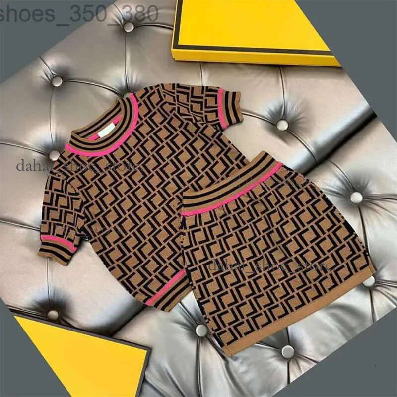 Kids Clothing Girls Designer Skirt O neck Shirt Set Baby girls Clothes Children Tracksuit Full Letter Summer Outfit Kid Top Tees And skirts