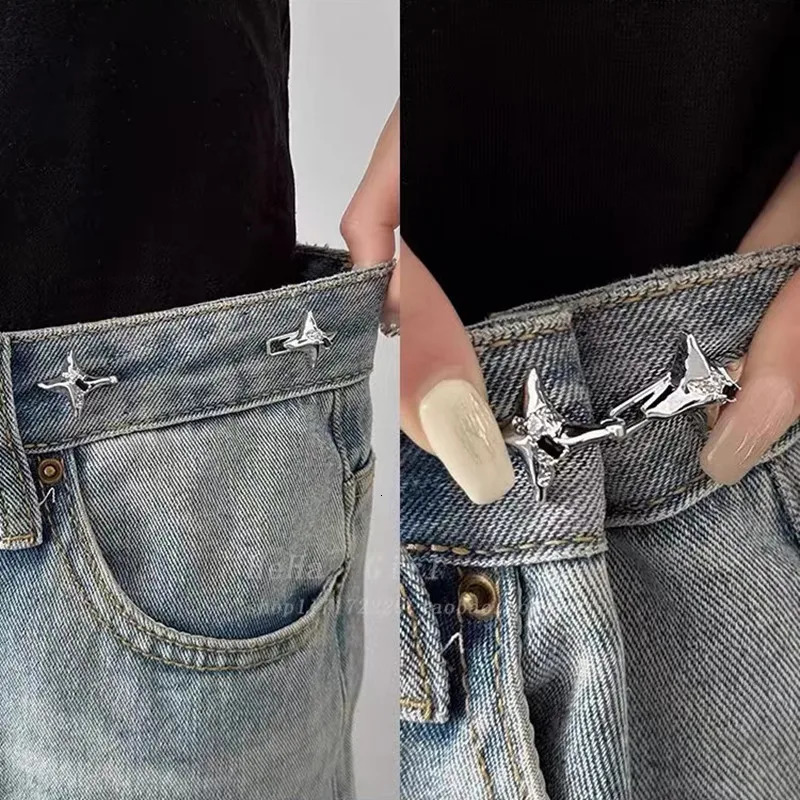 Temperature Four Corner Star Waist Tightening Tool Adjustable Buckle Fashion Jeans Fixed 250425