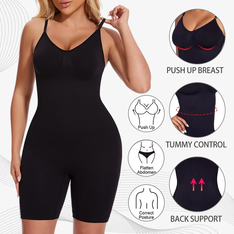 tight fitting womens tank top abdominal control full body shaping anti chamfering shorts weight loss waist trainer hip lift 250430