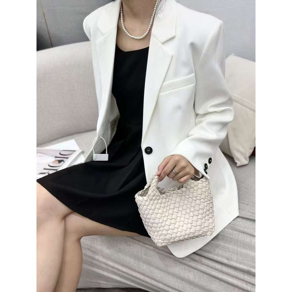 2025 Spring/Summer Handmade Woven Mini Handheld Women's Basket Versatile Mother and Child Single Cross Shoulder Chain Bag