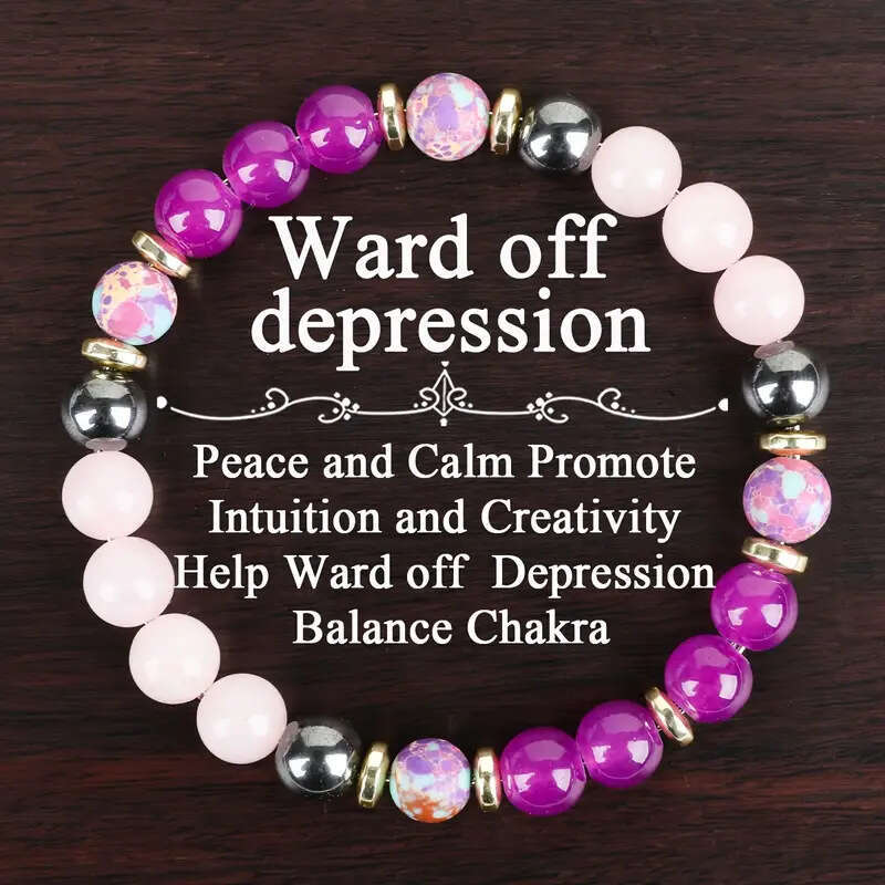 Temu natural powder crystal chalcopyrite emperor stone golden accessories amethyst bead bracelet