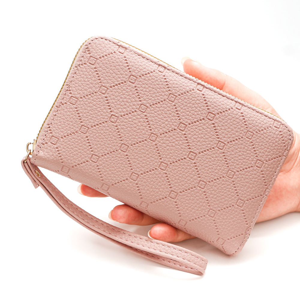 Designer Wallet New Solid Color Korean Version Cute Long Zero Wallet Large Capacity Women S Multi Card Zipper Hand Held Mobile Phone Bag Women Luxury 