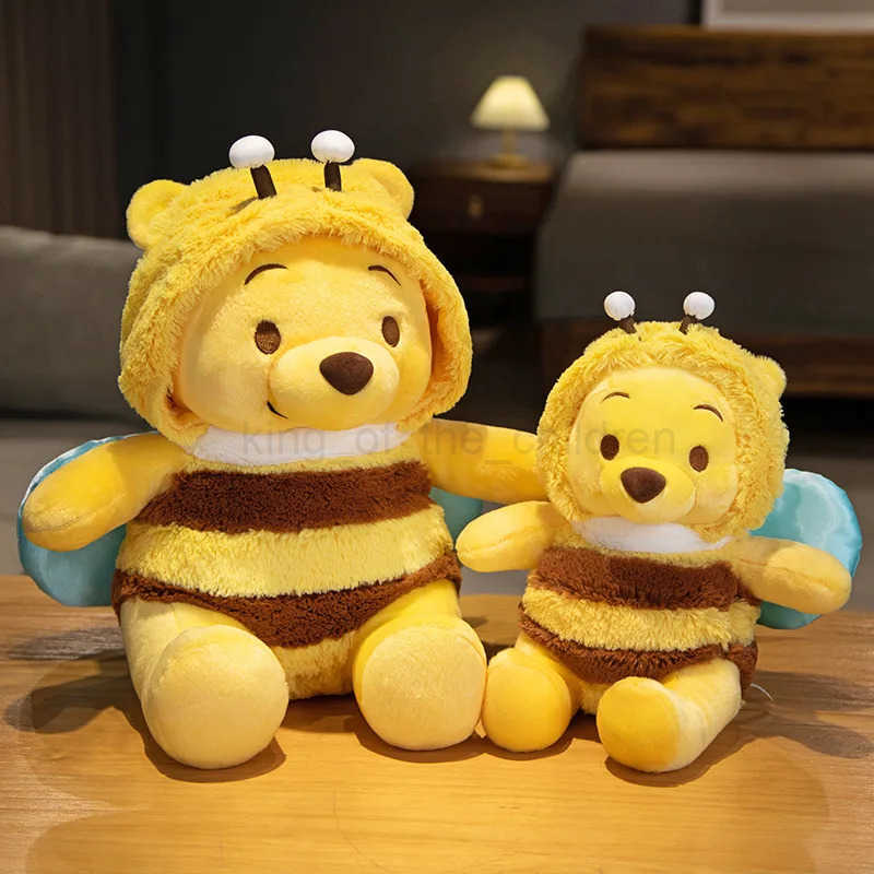Disney 50cm Genuine Disney Bee Winnie The Pooh Plush Toys Pillow Kawaii Anime Bear Stuffed Doll Toys For Childrens Birthday Xmas Gifts W250430
