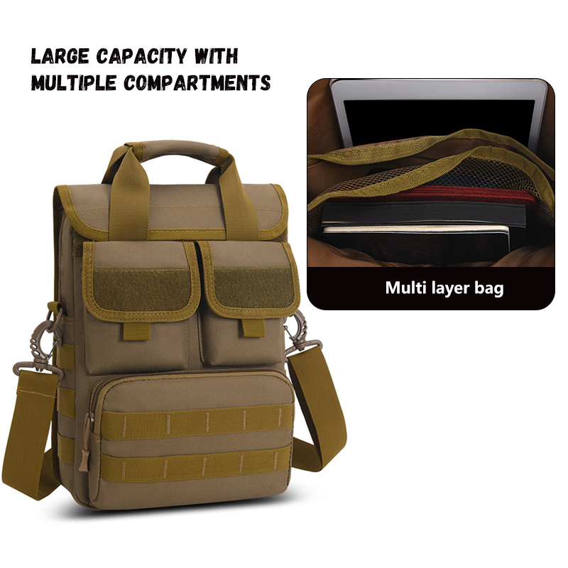 tactical messenger bag men molle sling pack briefcase gear handbags utility carry satchel 918