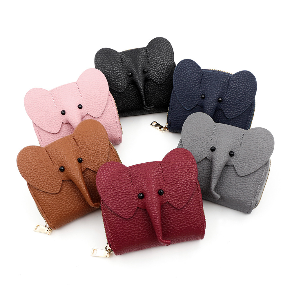Designer Wallet New Fashion Cute Simple Exquisite Multi Position ID Elephant Style Organ Card Bag Mini Wallet Luxury Wallet Key Pouch