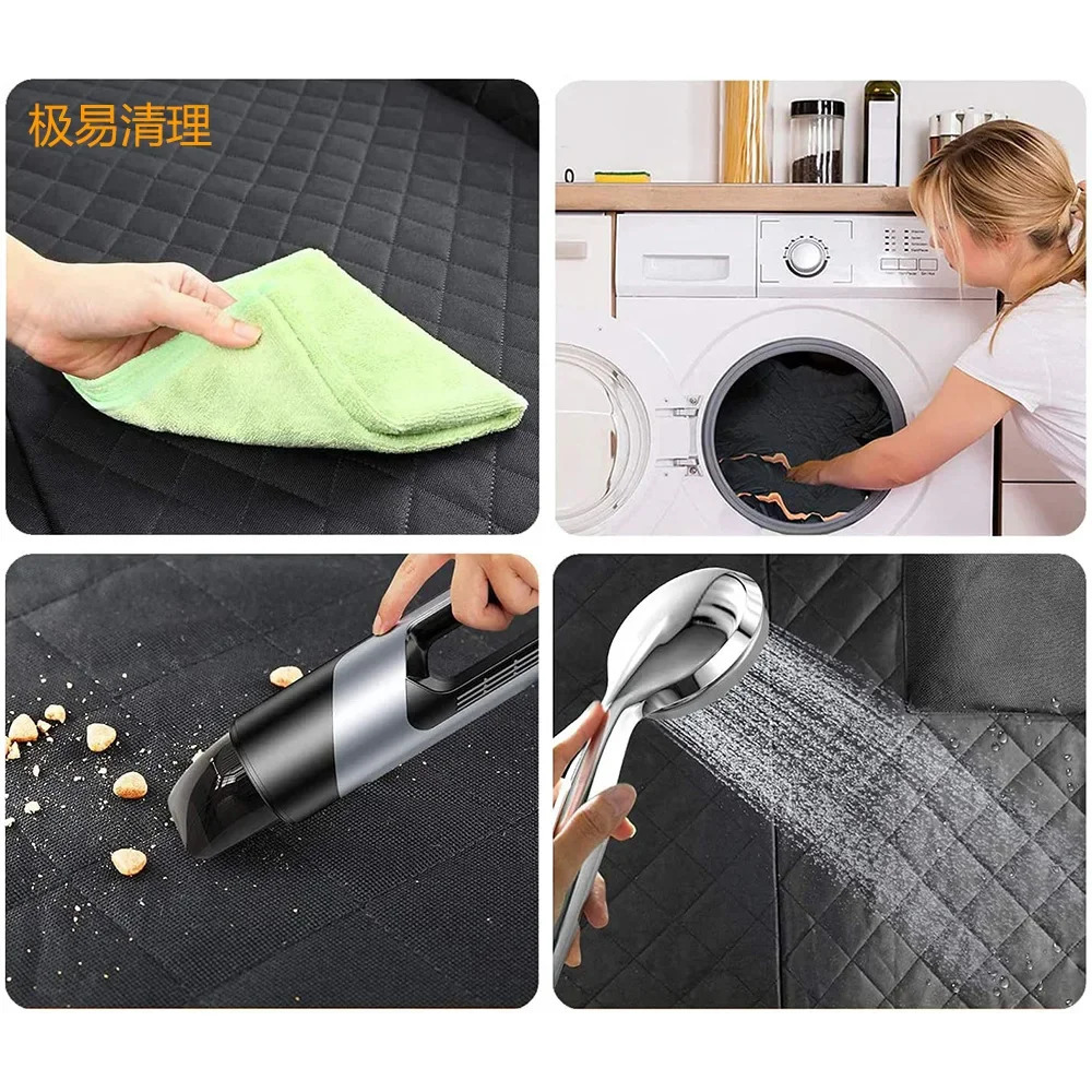 DC Pet Dog Car Seat Cover Waterproof Pet Travel Dog Strap Pendant Car Rear Seat Protection Pad Dog Safety Strap 250427