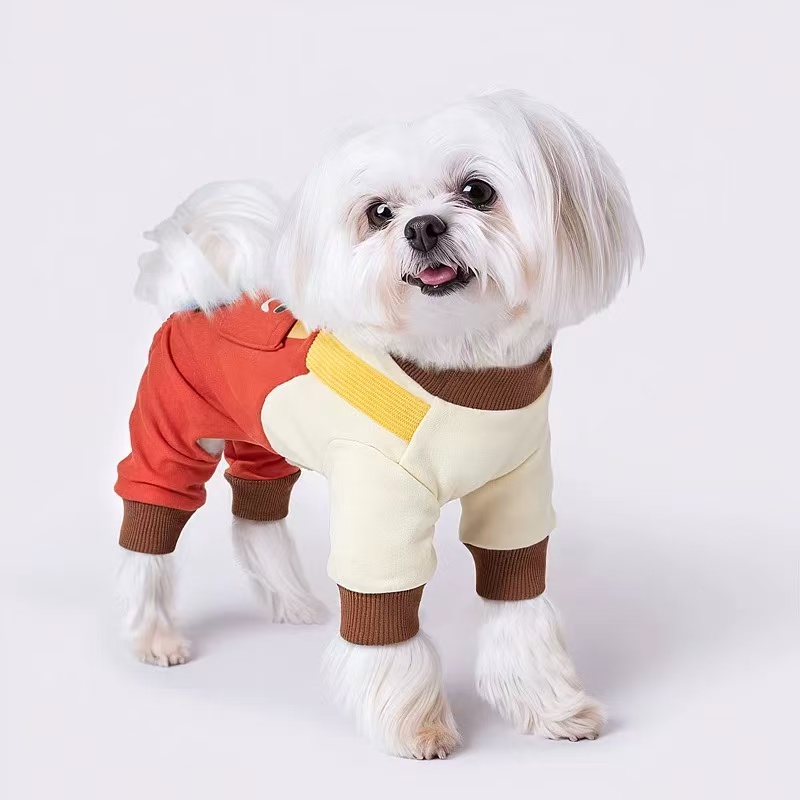 T00105Dog clothes spring thin traction overalls pet four-legged clothes Bichon Teddy Maltese small dog