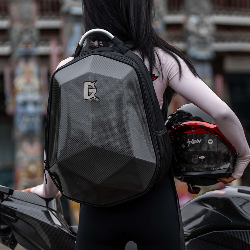 Motorcycle riding waterproof motorcycle backpack rainproof knight full helmet computer large capacity hard shell bag