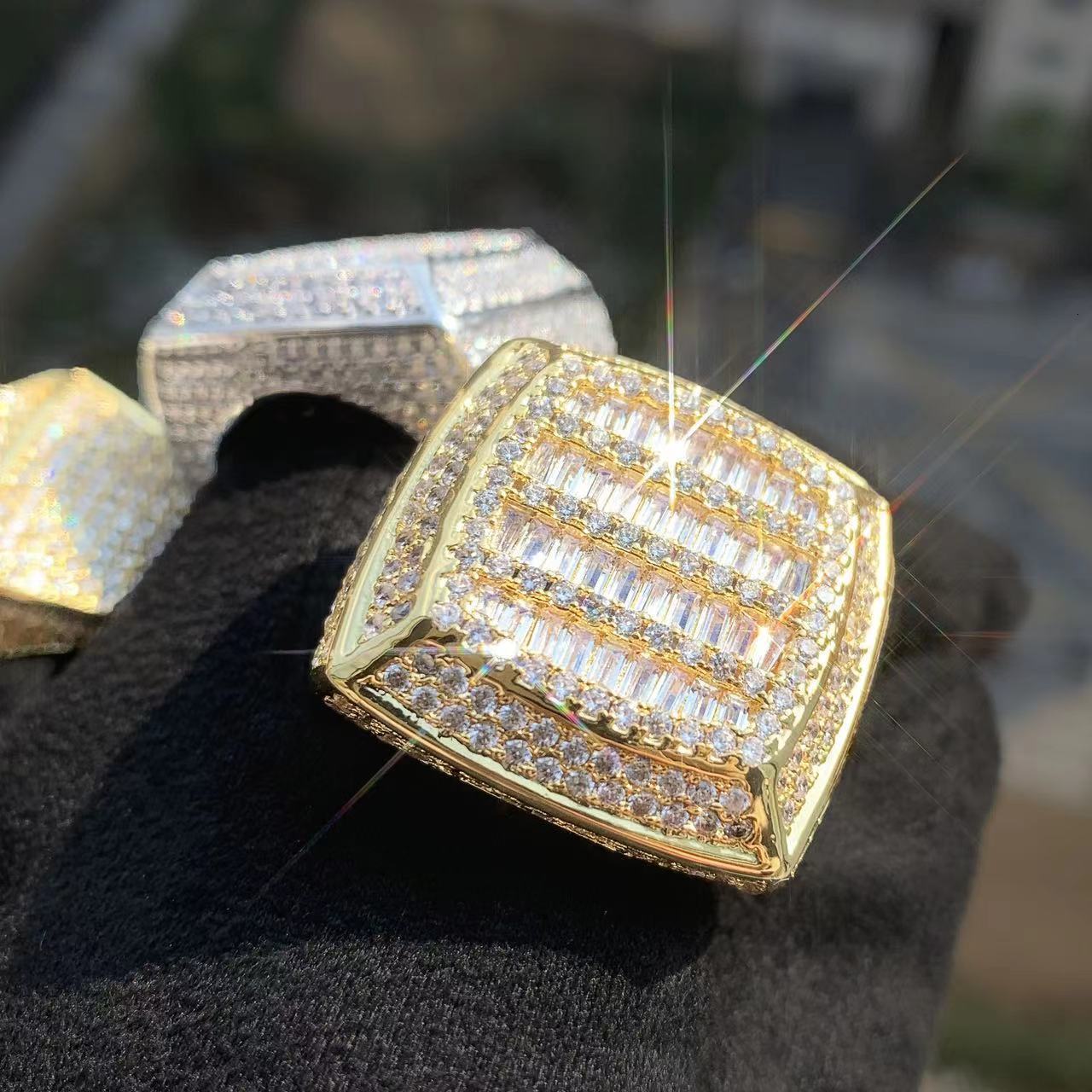 Mens Jewelry: Custom Moissanite Statement for Men & Women, Iced Out Hip Hop Fashion Rings