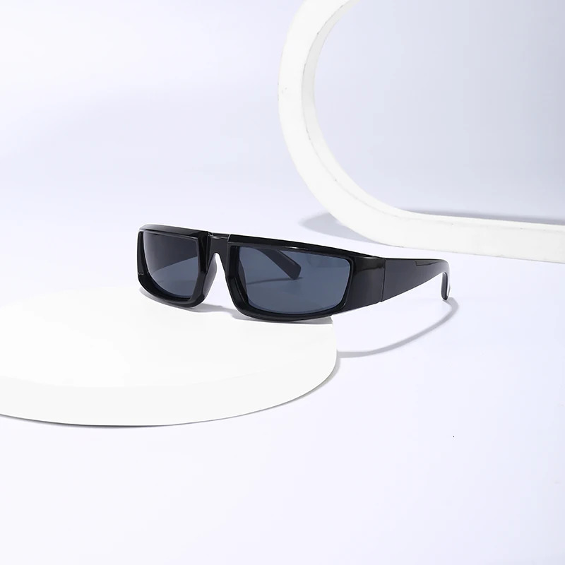 Y2K Sports Punk Sunglasses Women Men Square Goggle Sun Glasses Colorful Mirror Fashion Eyewear 251125