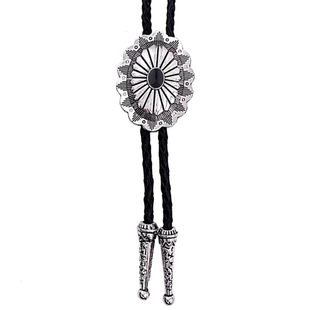 Celtic turquoise bolo leather rope tie fashion pure western cowboy style bolo tie collar rope 250430