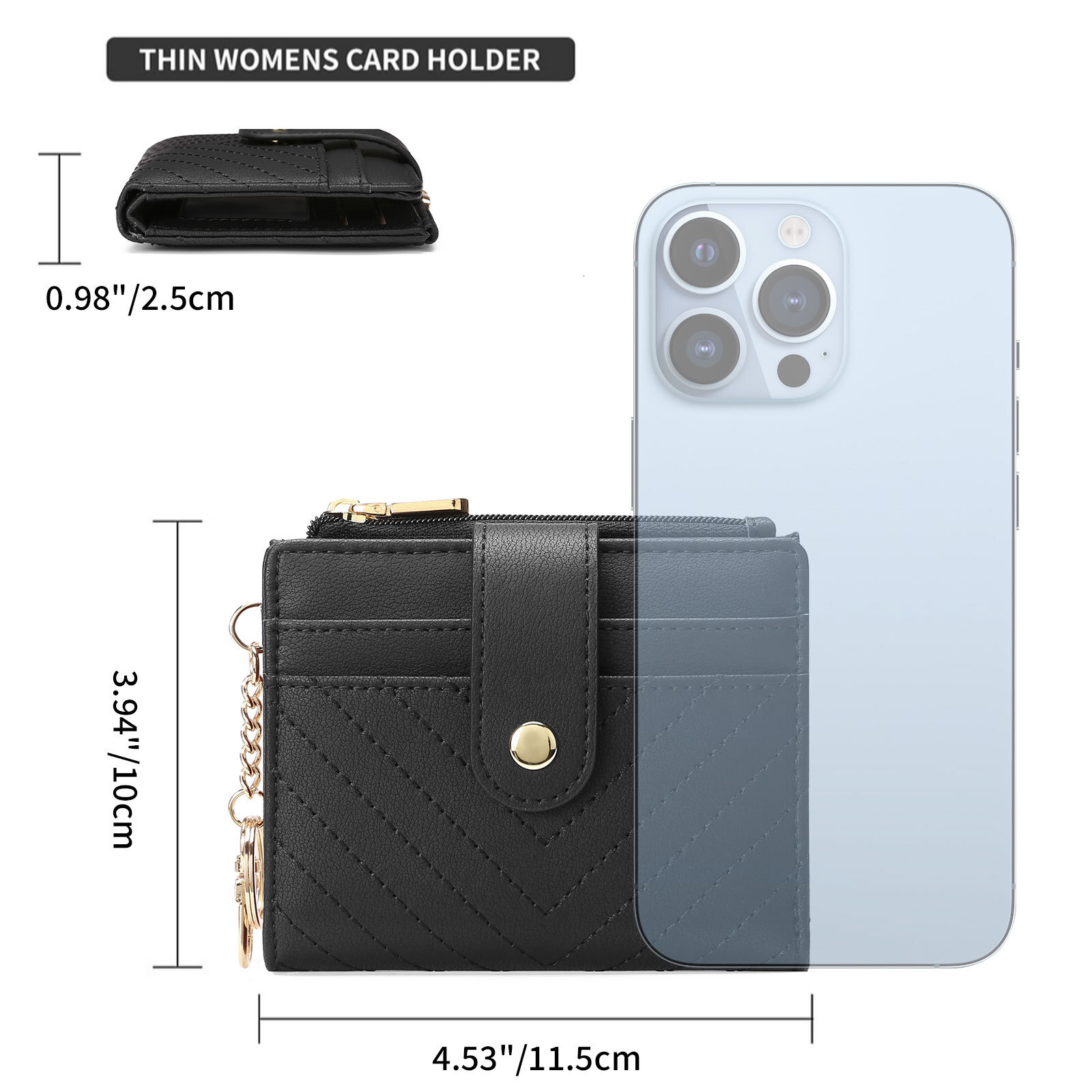 Designer Wallet New Hot Selling Women S Ultra Thin Wallet Double Fold PU Leather Card With Keychain Zipper ID Bag Luxury Wallet Key Pouch