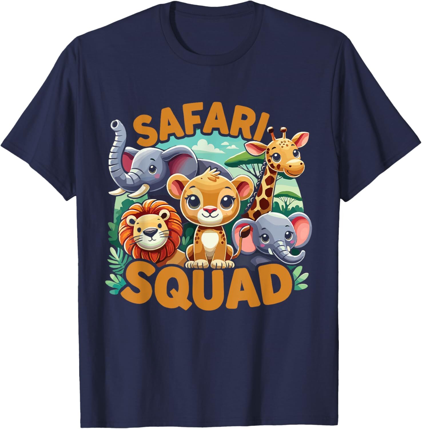 T shirt for Mens Safari Squad Animals Wildlife Africa Graphic Tee Casual Tops Clothes Short sleeve Trendy Fashion