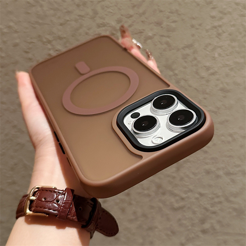 Matte Shockproof Armor for Magsafe Case For iPhone 16 15 14 Plus 13 12 11 Pro Max Wireless Charging Magnetic Hard PC Cover