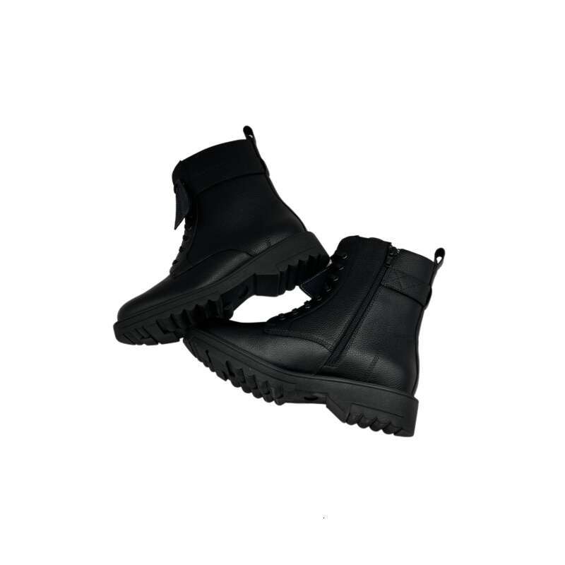 Men's Classic Black HighTop Work Boots Durable Non-Slip Outdoor Casual Shoes Okimoz
