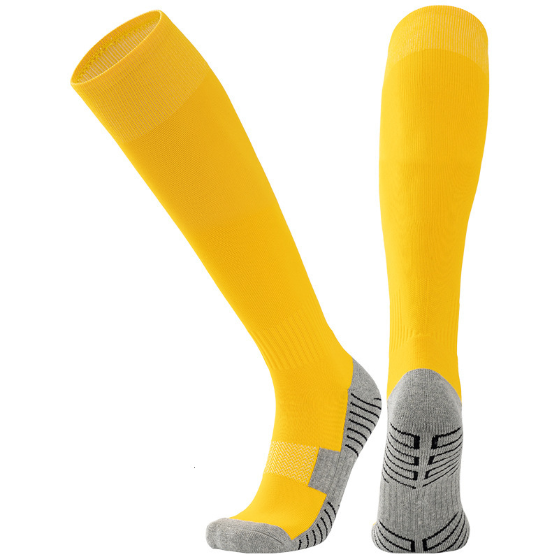 Football men, over the knee professional training, long for adults, anti slip towels, thick bottom, sports socks