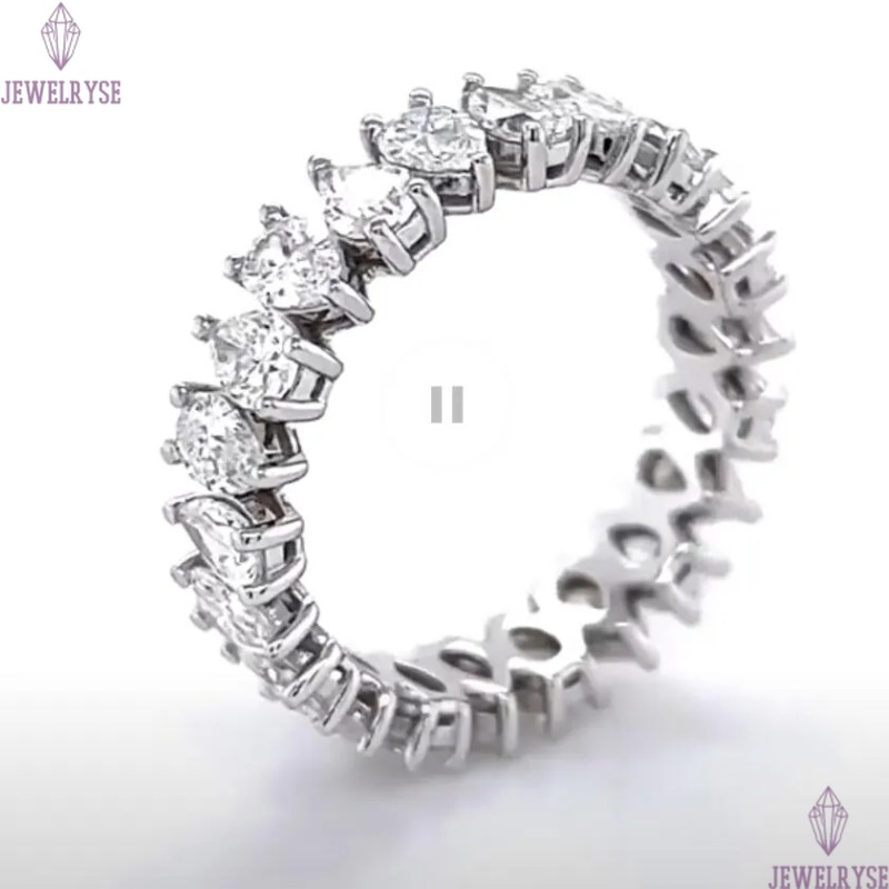 Choucong Brand Wedding Rings Simple Fashion Jewelry 925 Sterling Silver Water Drop 5A Cubic Zircon CZ Diamond Gemstones Promise Women Engagement Band 