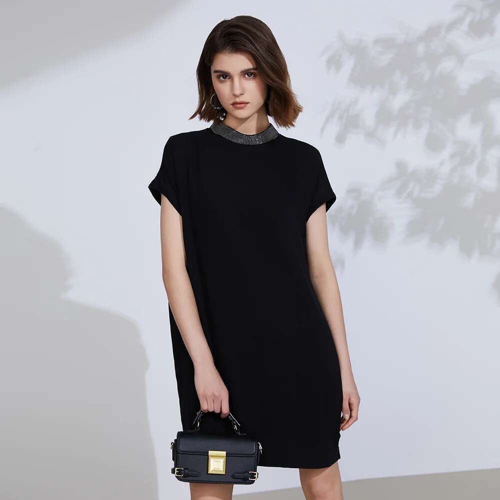K2297l Free Shipping 100% Silk Dress Summer Casual High-Quality Dresses Women Lady Elegant