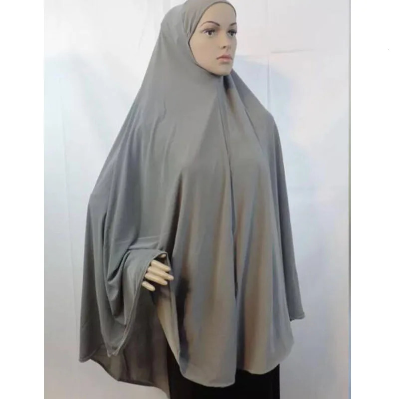 Fashion Muslim Hijab Scarf Oversize 120X110CM Khimar Islam Headscarf Hijab Femme Musulman Jersey Turban 250420