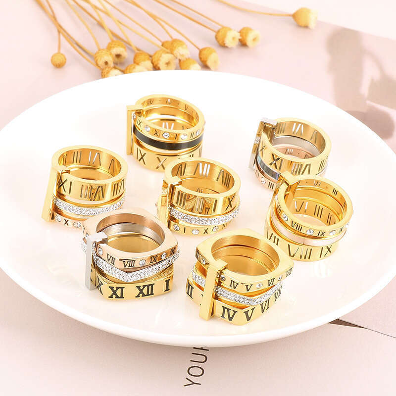 High Quality Designer for Woman Ring Zirconia Engagement Titanium Steel Love Wedding Rings Sier Gold Fashion jewelry Gifts nice