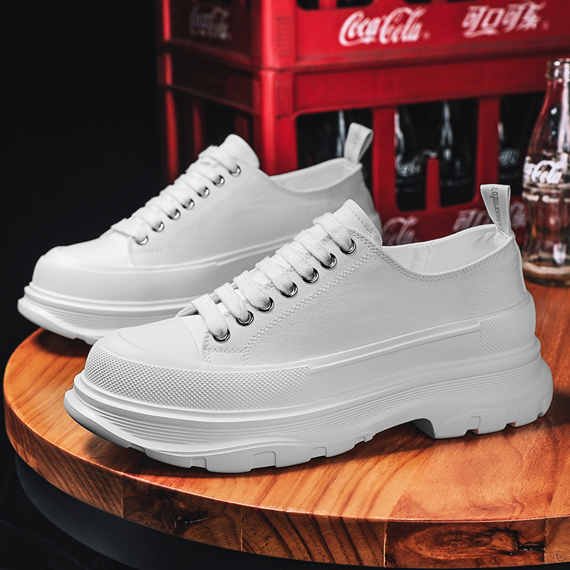 Sponge Cake Thick-soled Shoes Men's Fashionable Leather Designer Shoes Street Dance Casual Shoes
