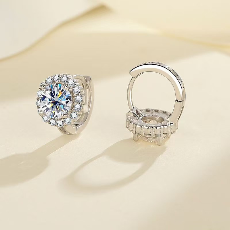 Crystal Diamond Stud Earrings Rose Gold Fashion Titanium Steel Double Wound Roman Numerals Studs Earring for Women Gift Jewelry Never Fade Not Allergi
