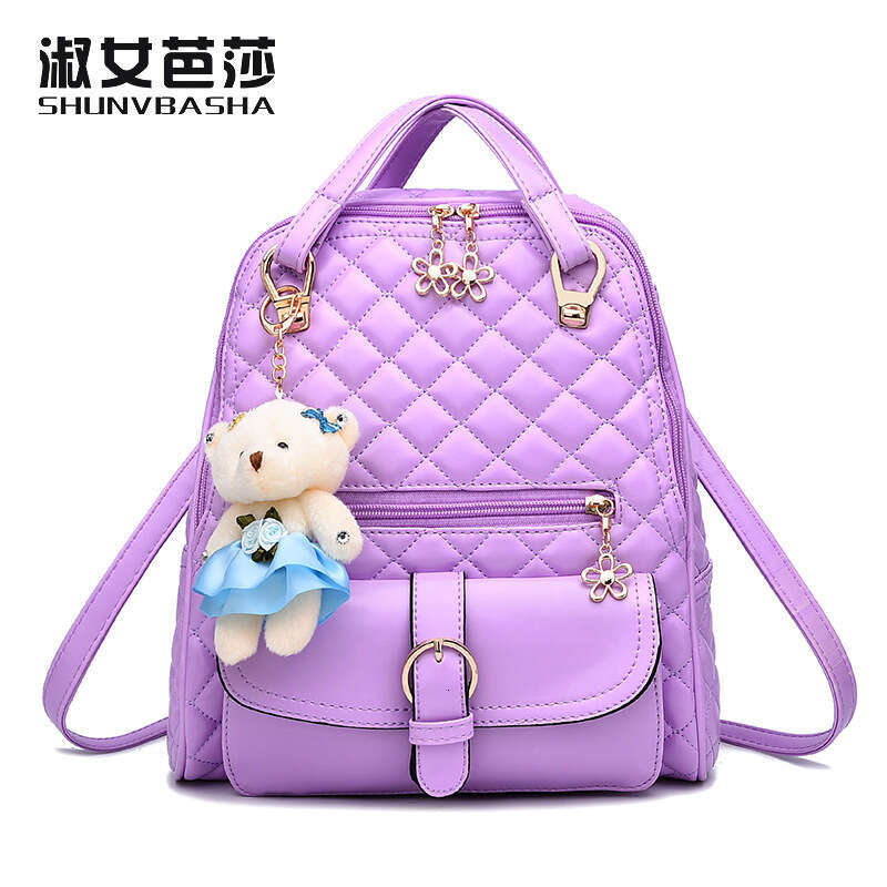 Shoulder 2024 Trendy Backpack Spring/Summer New Student Fashion Casual Bear Women's Bag