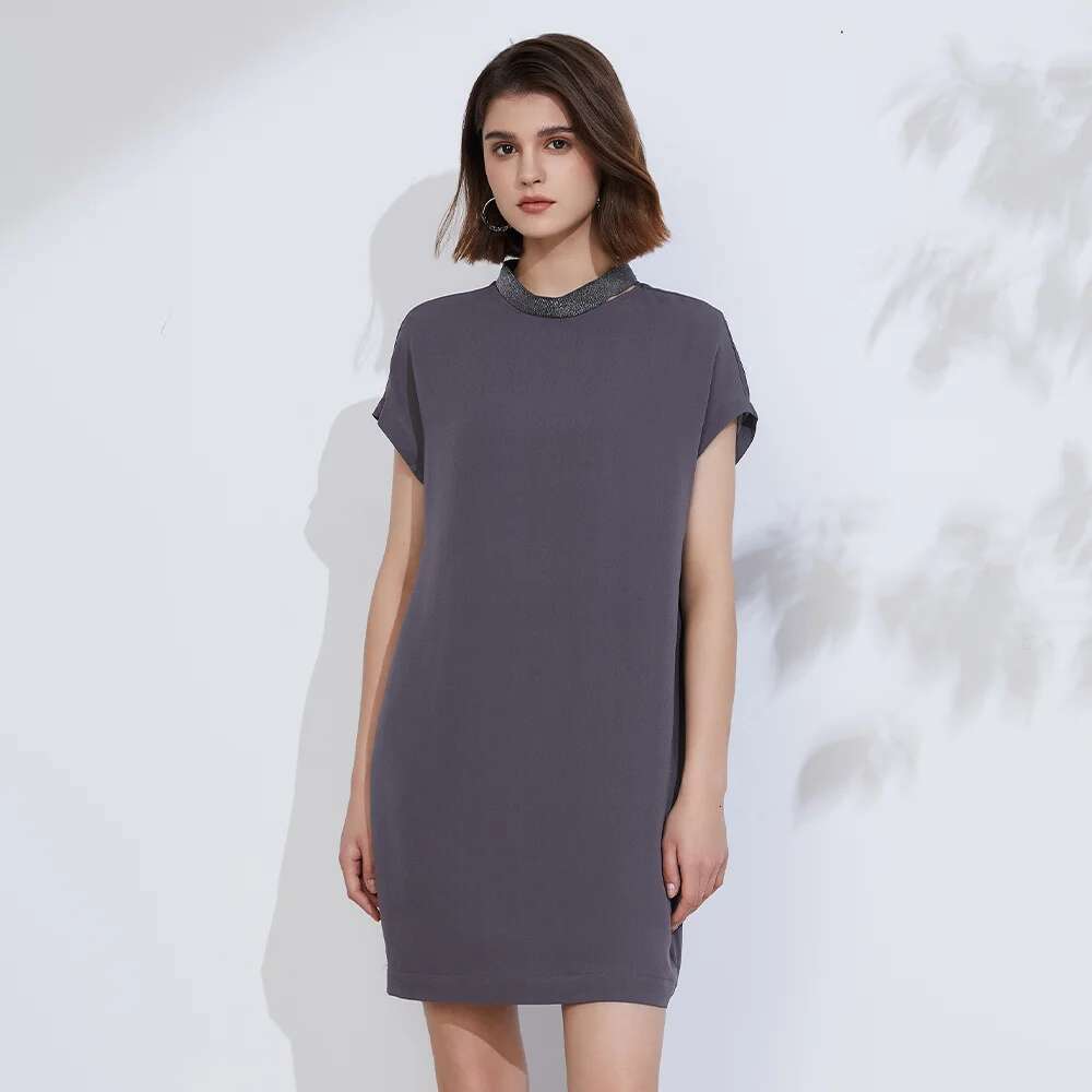 K2297l Free Shipping 100% Silk Dress Summer Casual High-Quality Dresses Women Lady Elegant