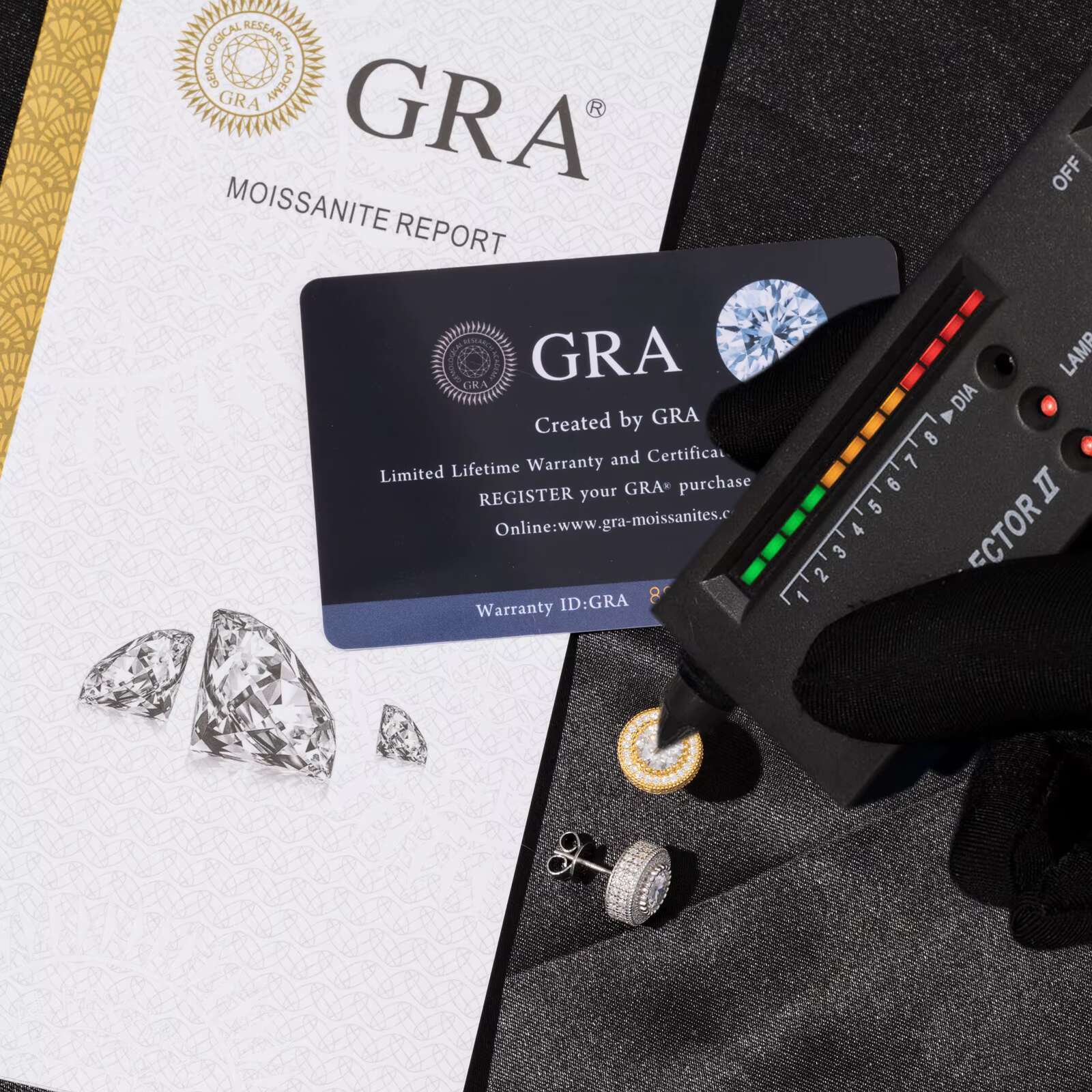 Wholesale Stylish 6.5MM VVS Moissanite Diamond Stud Earrings High Quality Sterling Silver Gold Plating Custom Look Party Gift