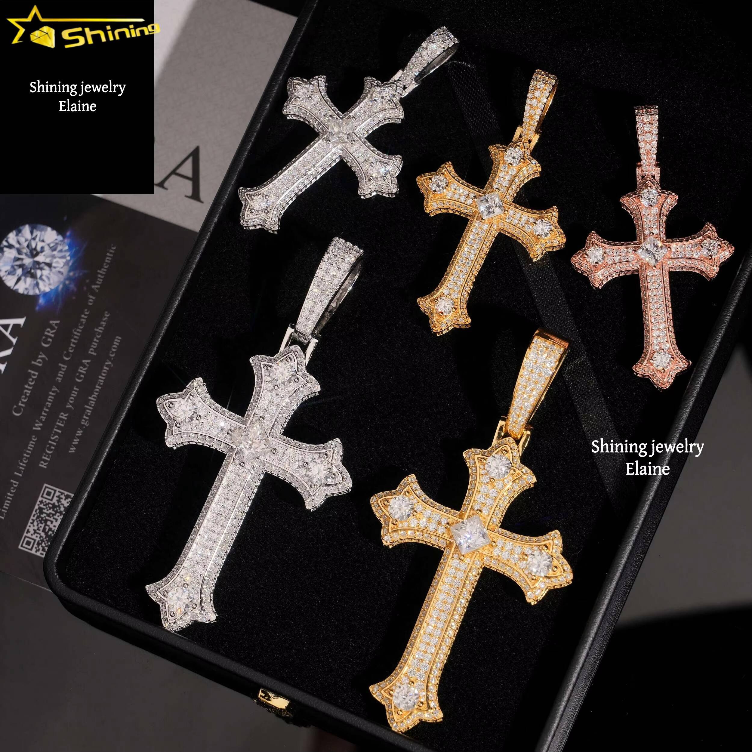 Hip Hop Sterling Silver 925 Iced Out Fine Jewelry Rapper Custom Photo Custom Pendant VVS Moissanite Diamond Pendant