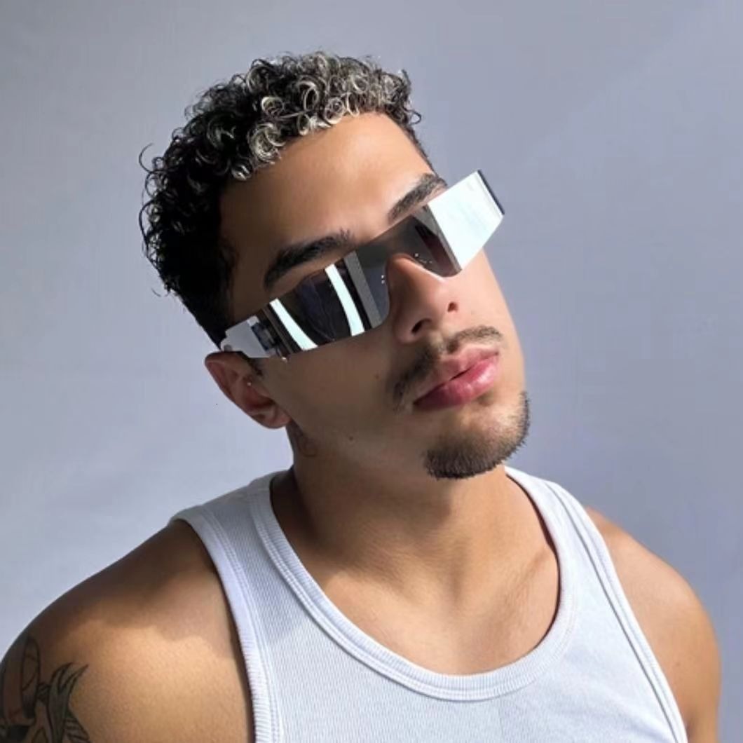 Punk style sunglasses ins outdoor cycling jumpsuit sunglasses cycling frameless jumpsuit sunglasses