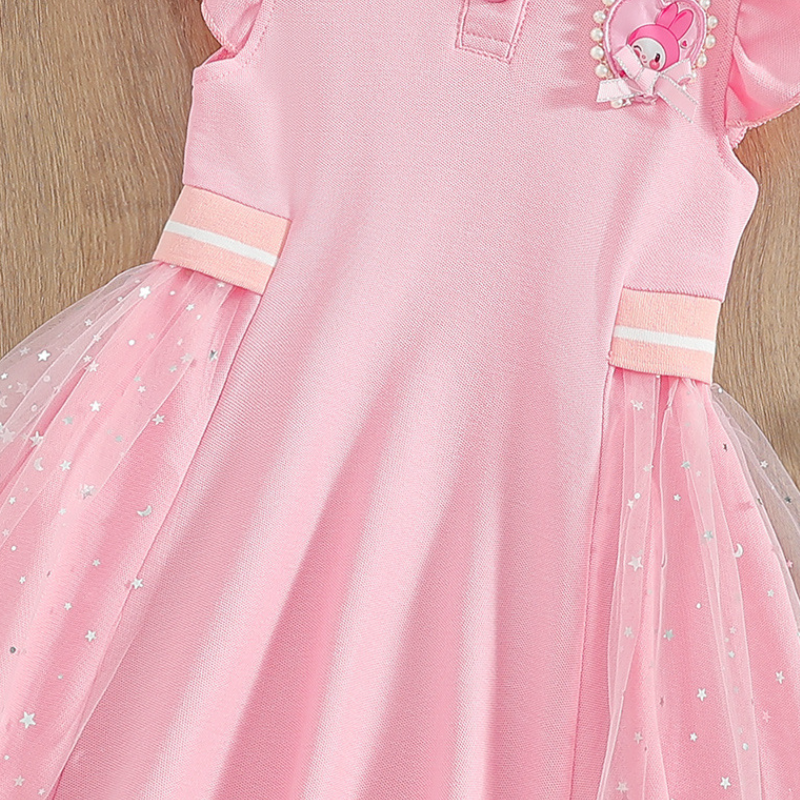 DISNEY girls shorts skirt Frozen children's clothing summer cotton academic style short-sleeved sweatshirt skirt pleated short skirt