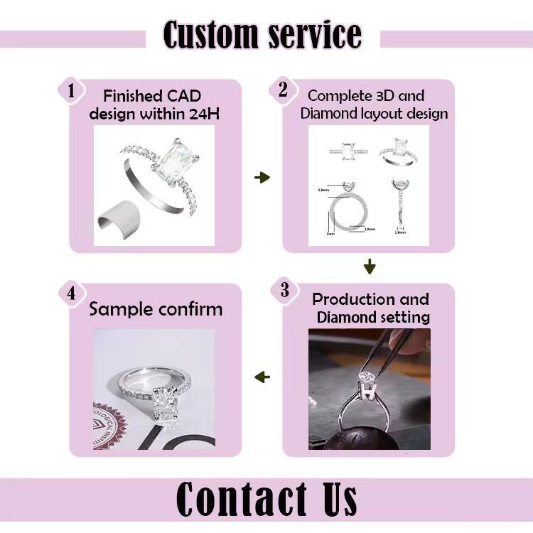 Diamond Jewelry 2ct Wedding Ring CVD HPHT Elongated Cushion Cut 925 Silver Engagement Lab Grown Diamond Ring