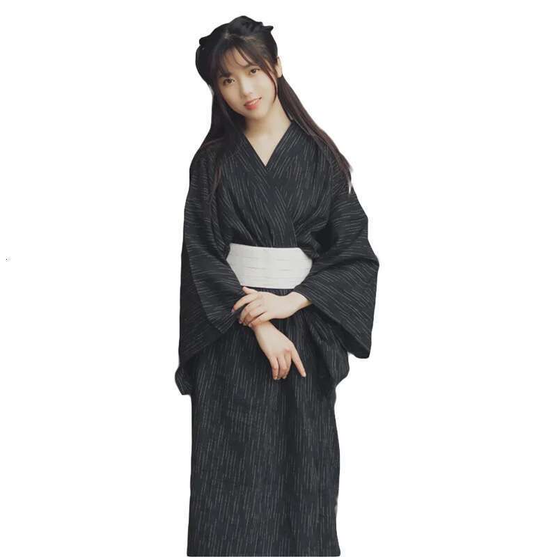Japanese Fashion Kimono Women Traditional Yukata Bathrobe Belt Geisha Samurai Cultural Streetwear Perform Photoshoot Carnival