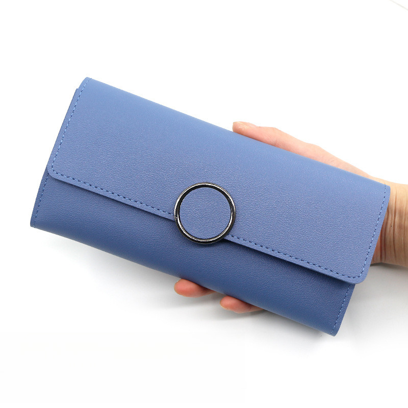 Designer Wallet New Women S Long Korean Edition Minimalist Handheld PU Fold Buckle Zero Wallet Multi Card Bag Luxury Wallet Key Pouch