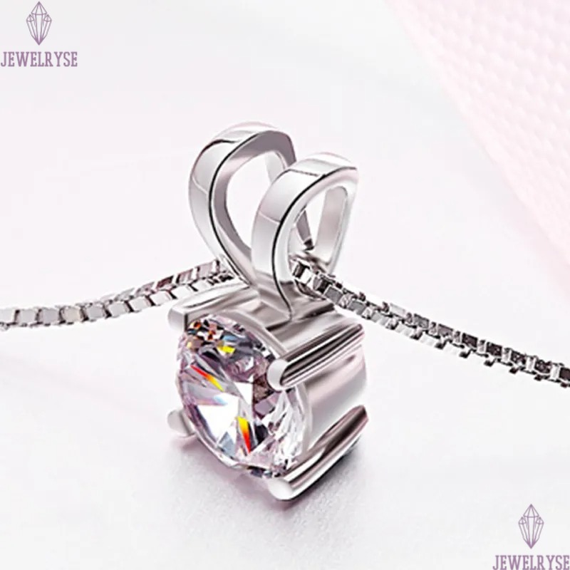 Choucong Brand Four Claw Pendant Luxury Jewelry 925 Sterling Silver Solitaire 5A Cubic Zircon CZ Diamond Gemstones Party Women Wedding Clavicle Neckla