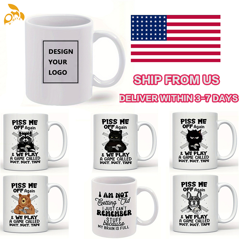 Free Shipping Mugs Designer office Letters Mug Flat Bottom Portable Coffee Mug Tea Milk Water Cups white cute cat