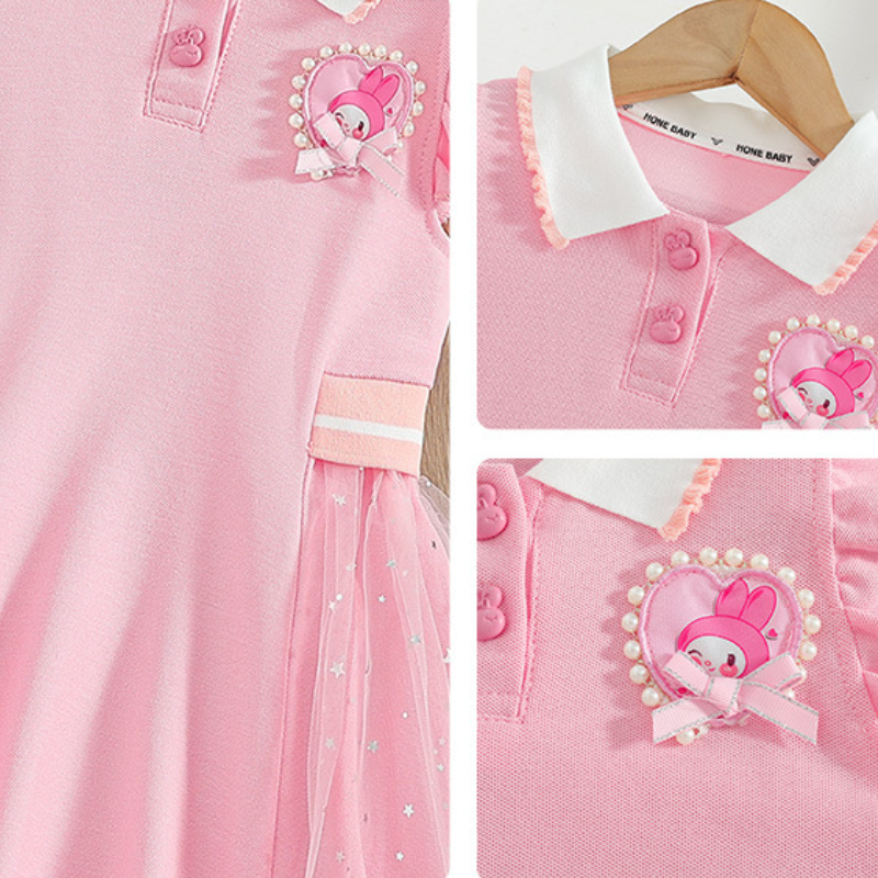 DISNEY girls shorts skirt Frozen children's clothing summer cotton academic style short-sleeved sweatshirt skirt pleated short skirt
